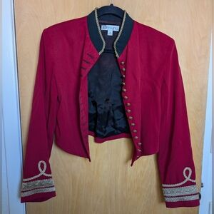 Karen Kane Vintage 80s Circus Ringmaster Costume Cropped Jacket